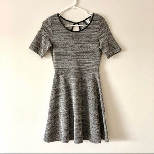 H&M Black Dress w/ Faux Leather Trim Size 2